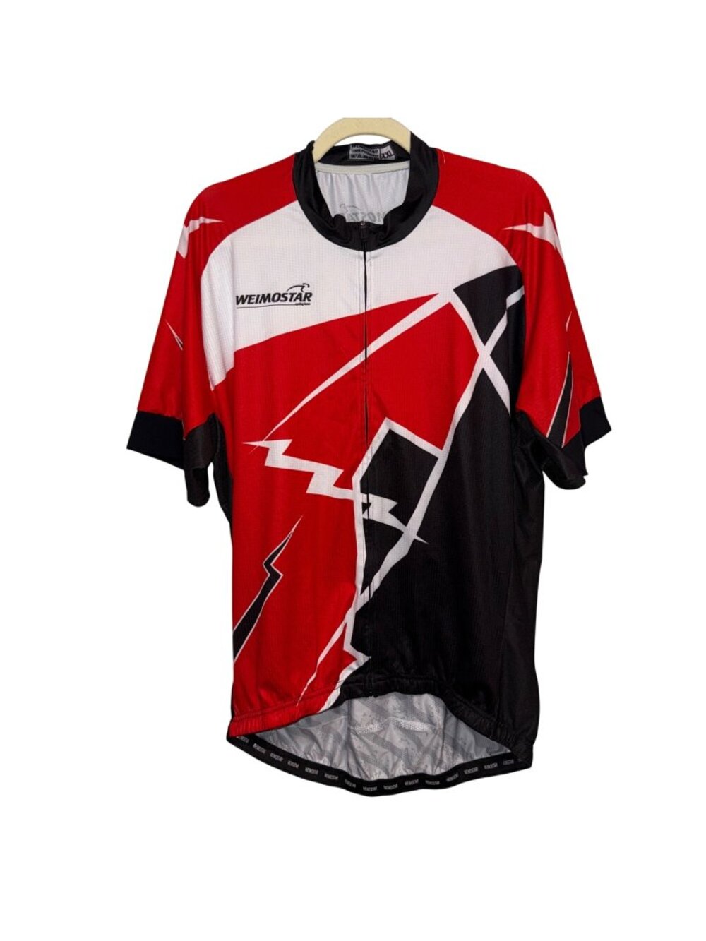 Weimostar Mens Cycling Jersey XXL Red/Black Graphic Short Sleeve Lightweight Pol